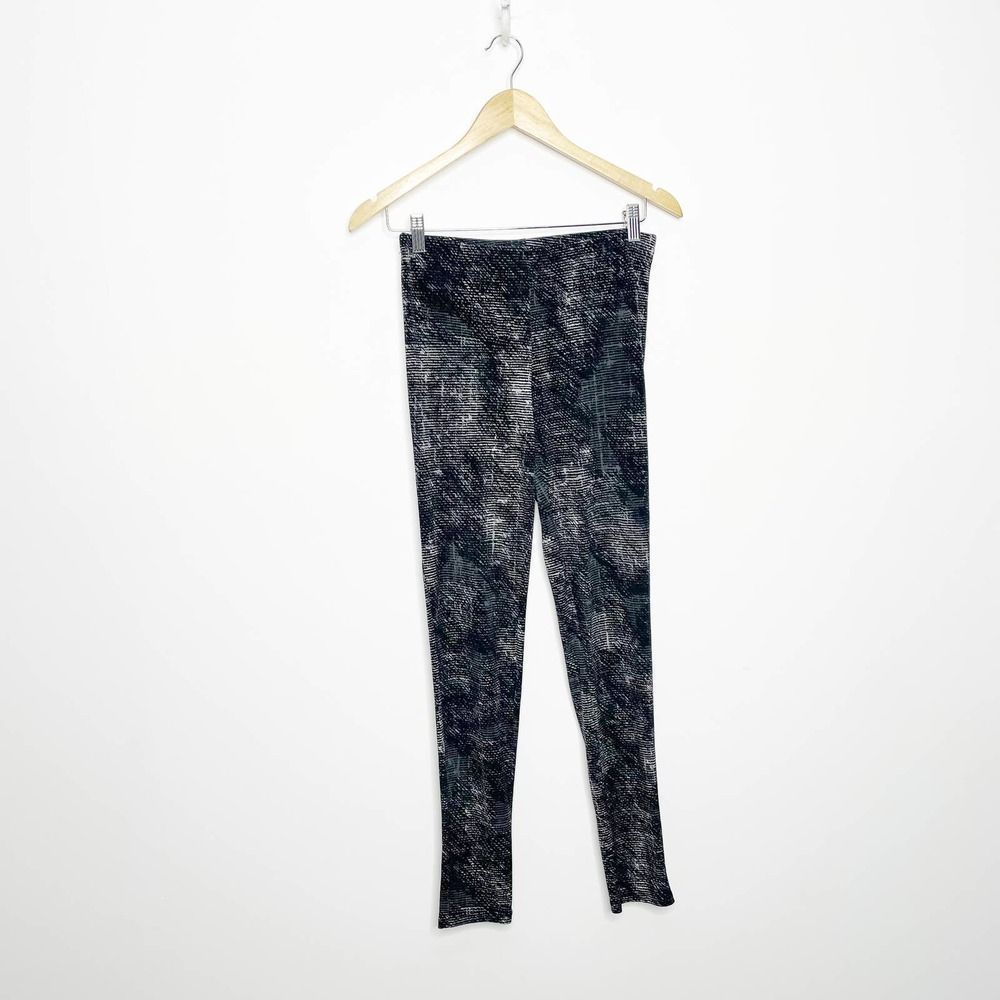 Clara Sun Woo Signature Straight Leg Pant black gray elastic pull on Womens S - Picture 2 of 9